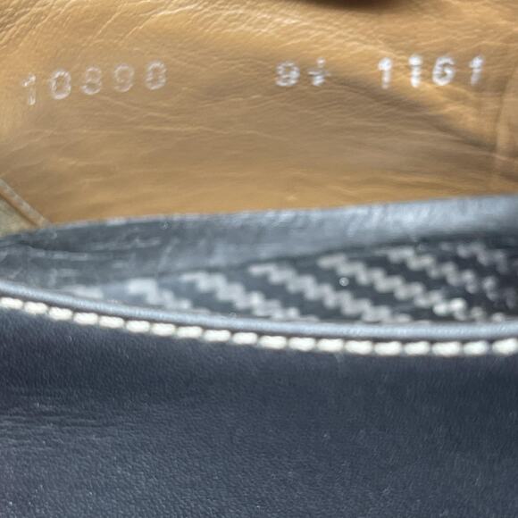 Toschi Oxfords Mens 9.5 Black Leather Carbonlite CIS Italy Dress Shoes Comfort - Picture 8 of 10